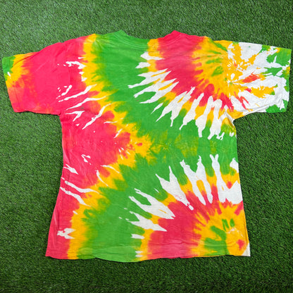 1990s Tie Dye Hard Rock Jamiaca Tee Size Large USED v16606