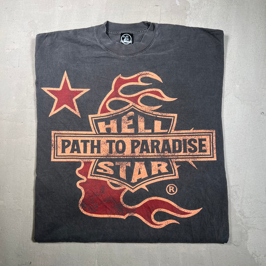 Hellstar Biker Tour Tee Black Size Large USED X16945