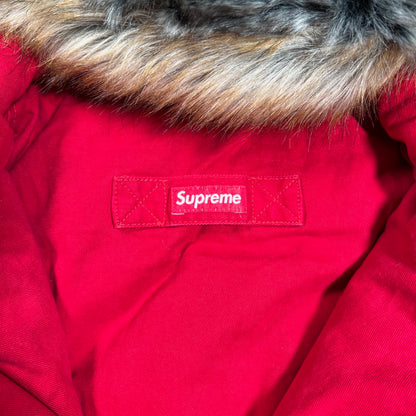 Supreme Reversible Faux Fur Red Hooded Work Jacket (2026) Size XL NEW x16444
