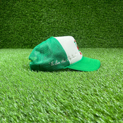 La Ropa Kisses Green Trucker Hat USED x15183