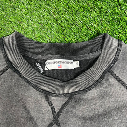 Vale "Valley Sports Dept." Washed Black Cropped Crewneck Size XL NEW x15580