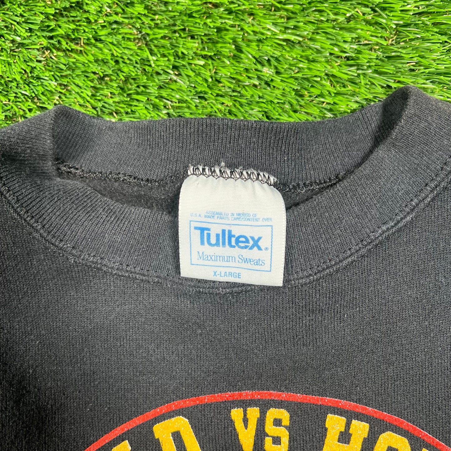1992 Caesars Palace Holyfield vs Holmes Boxing Black Crewneck Size XL USED v18353