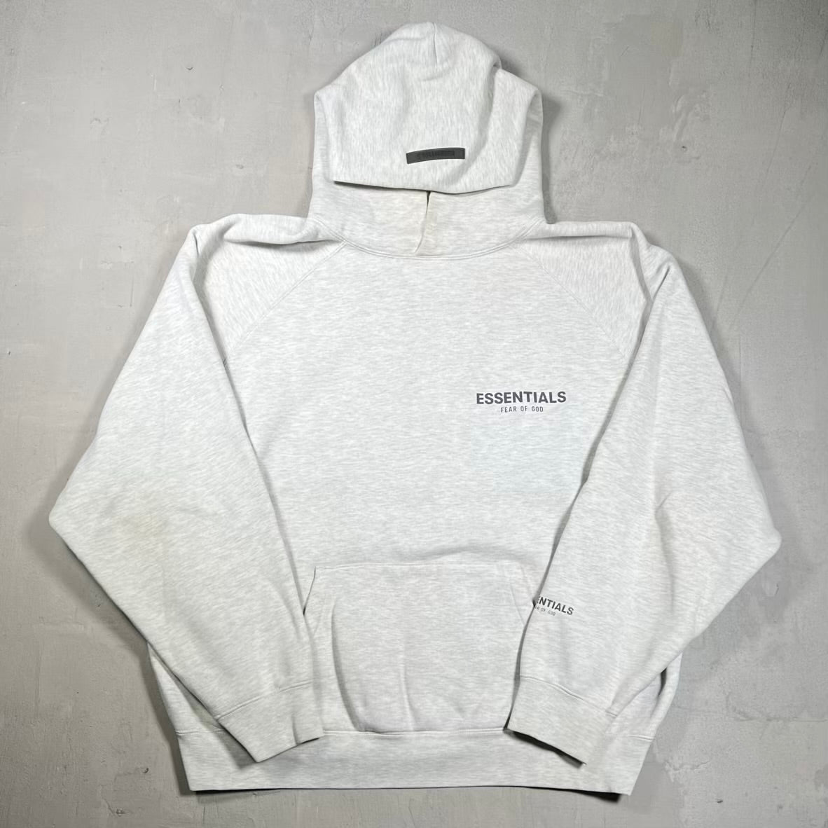 Fear of God FOG Esentials Grey Pullover Hoodie Size Medium USED x18672