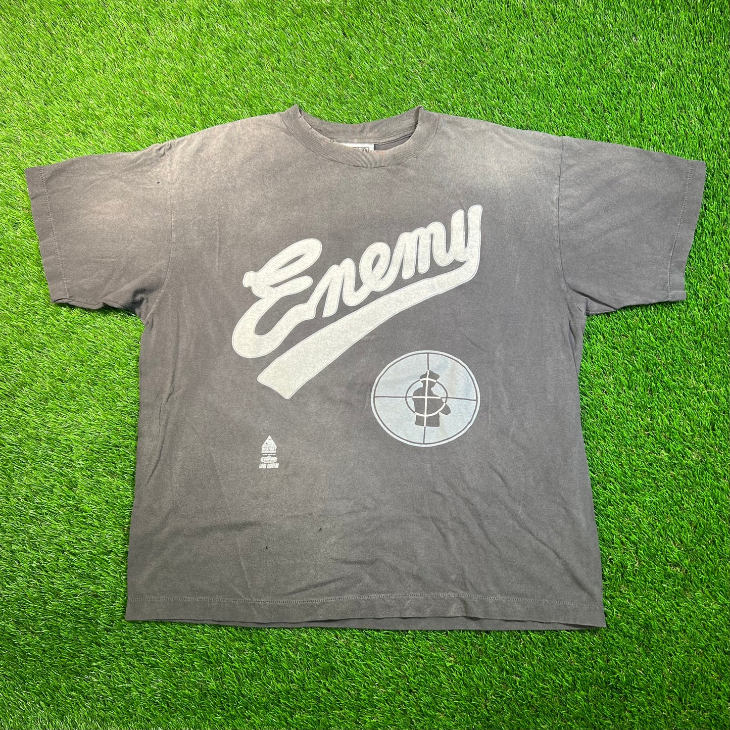 Saint Michael Public Enemy Vintage Style Grey Tee Size Medium USED x15049