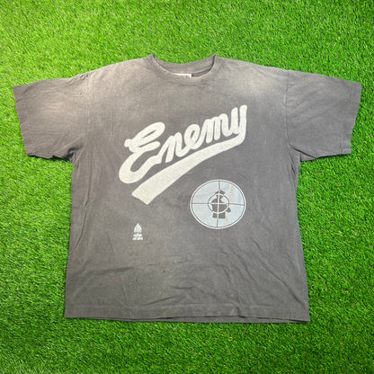 Saint Michael Public Enemy Vintage Style Grey Tee Size Medium USED x15049
