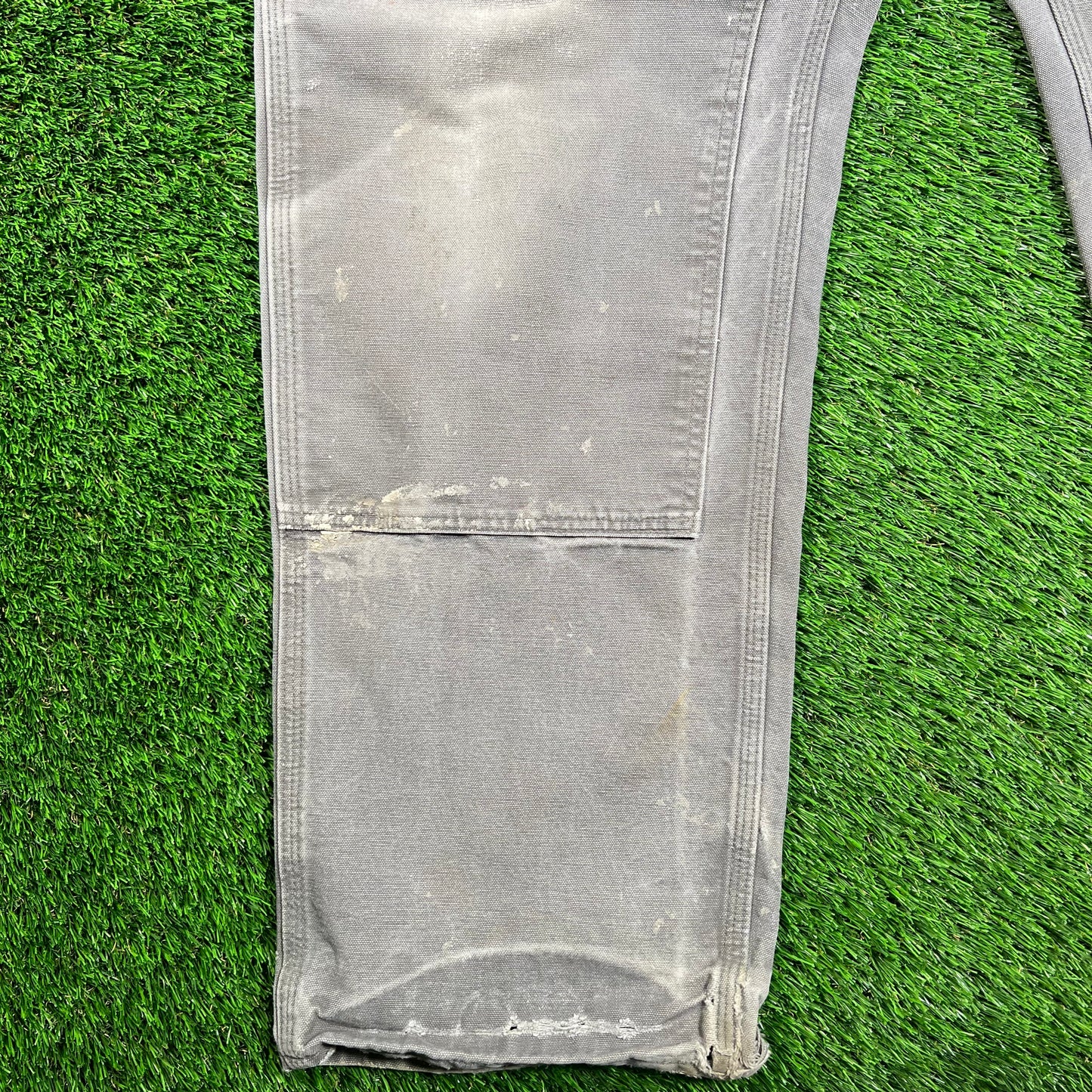 Carhartt Grey Double Knee Carpenter Pants Size 38x29 USED v18419