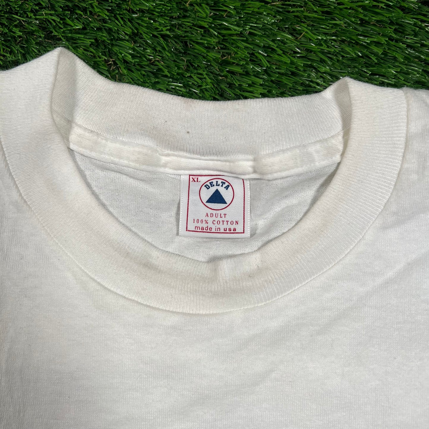 1990s Palph Lauren Chaps CRL White Pocket Tee Size XL USED v18383