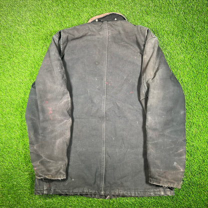 1990s Carhartt Black Arctic Jacket Size Large USED v17593