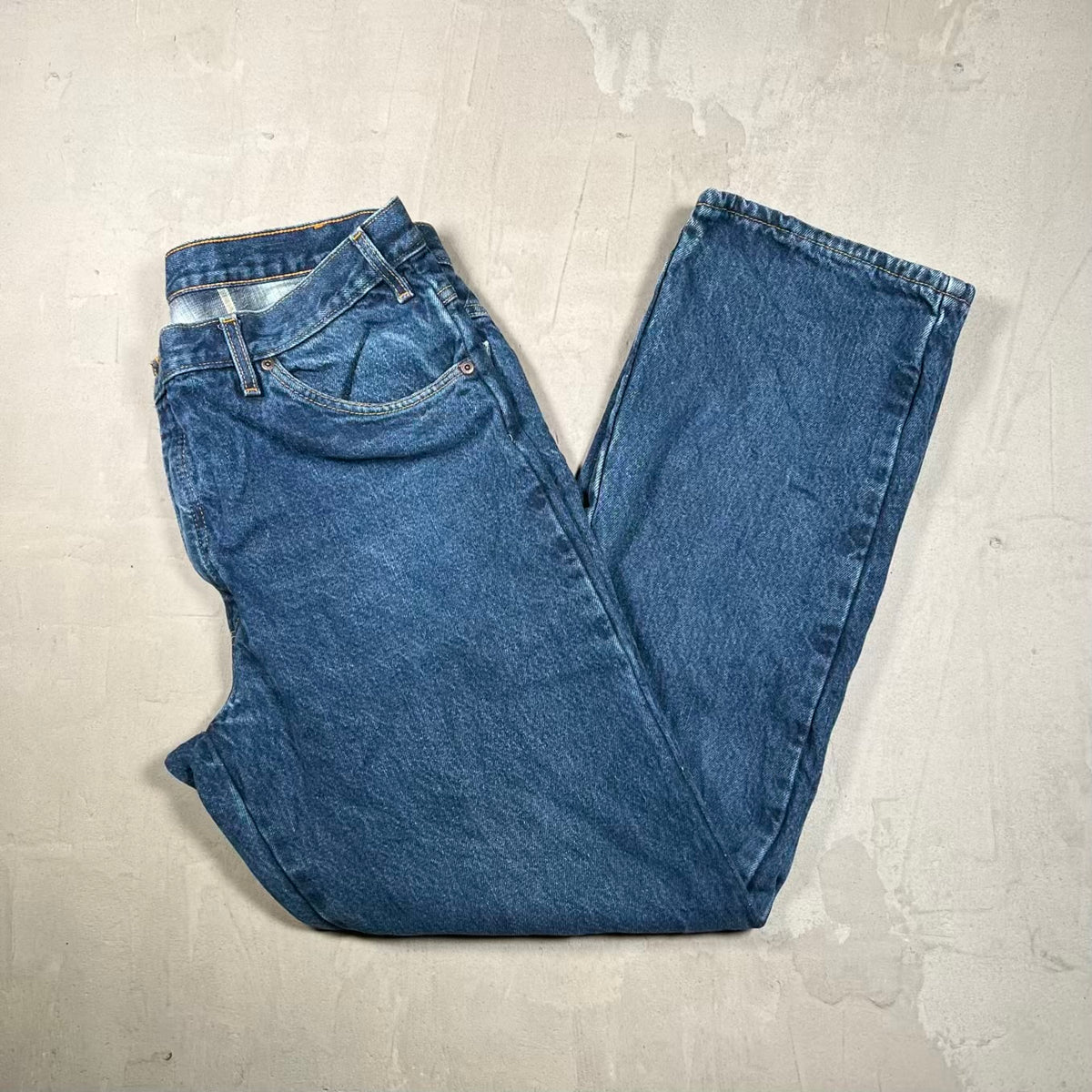 Y2K Dickies Flannel Lined Blue Jeans Size 38x32 USED v20374