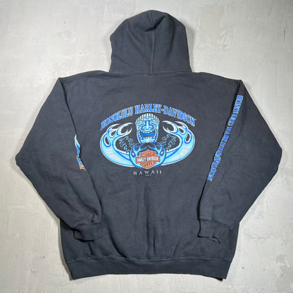 2014 Harley Davidson Honolulu Hawaii Black Zip Up Hoodie Size XL USED v20143