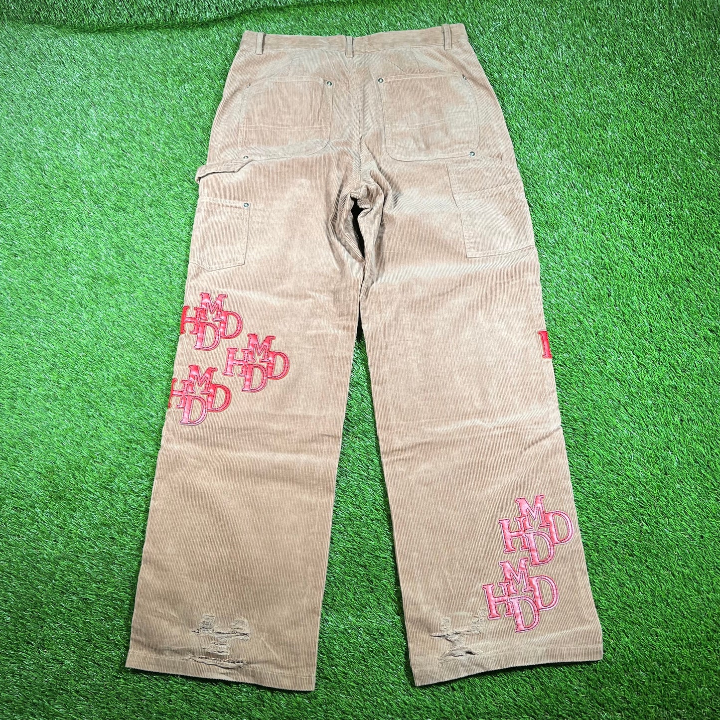 HMDD Patch Cord Double Knee Brown Patch Pants Size Small NEW x15877