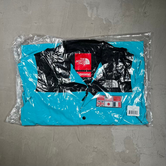 Supreme North Face Expedition Coaches Flag Teal Jacket (2014) Size Large NEW x18576