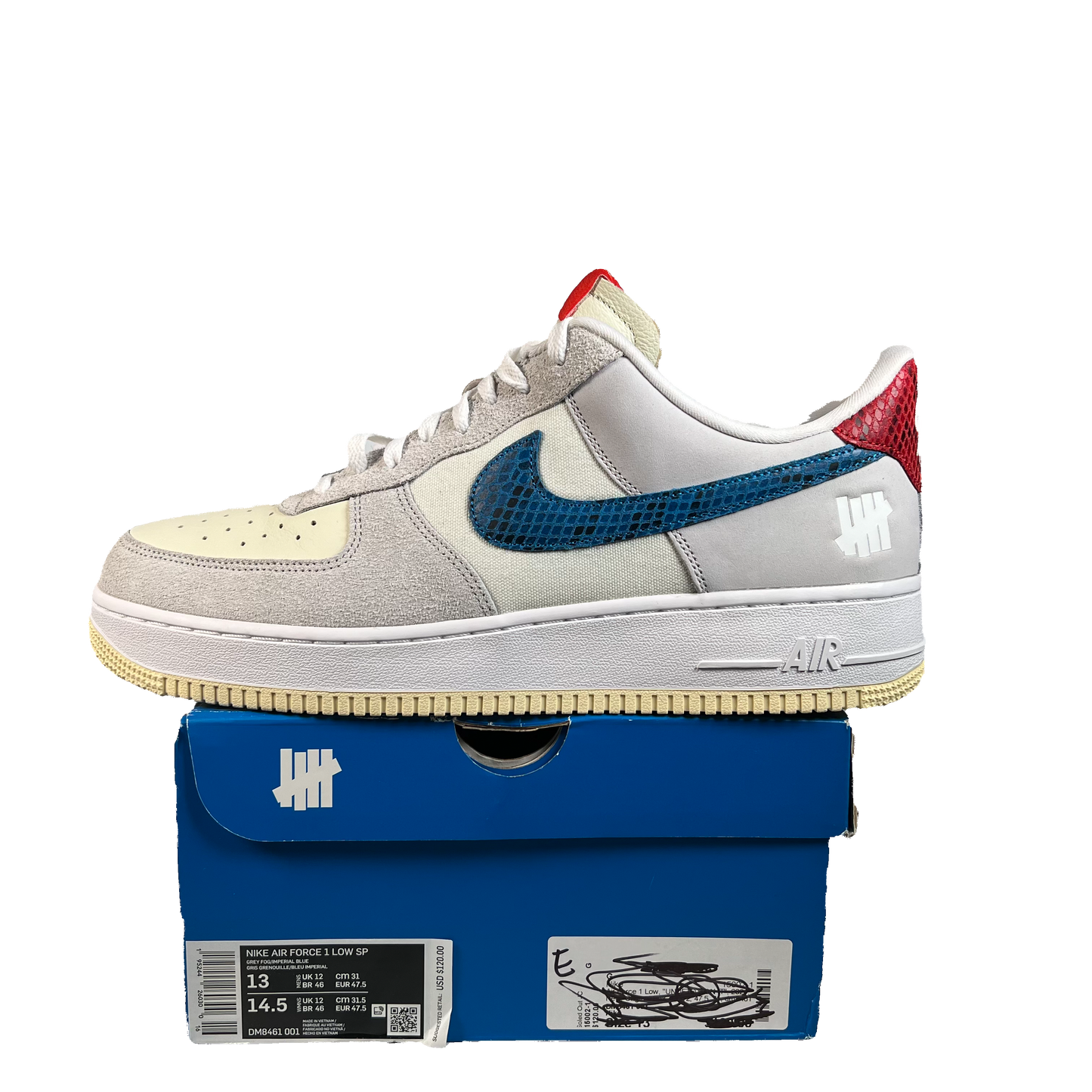 Nike Air Force 1 Low Undefeated 5 On It Dunk Vs. AF1 (2021) Size 13 NEW s22542