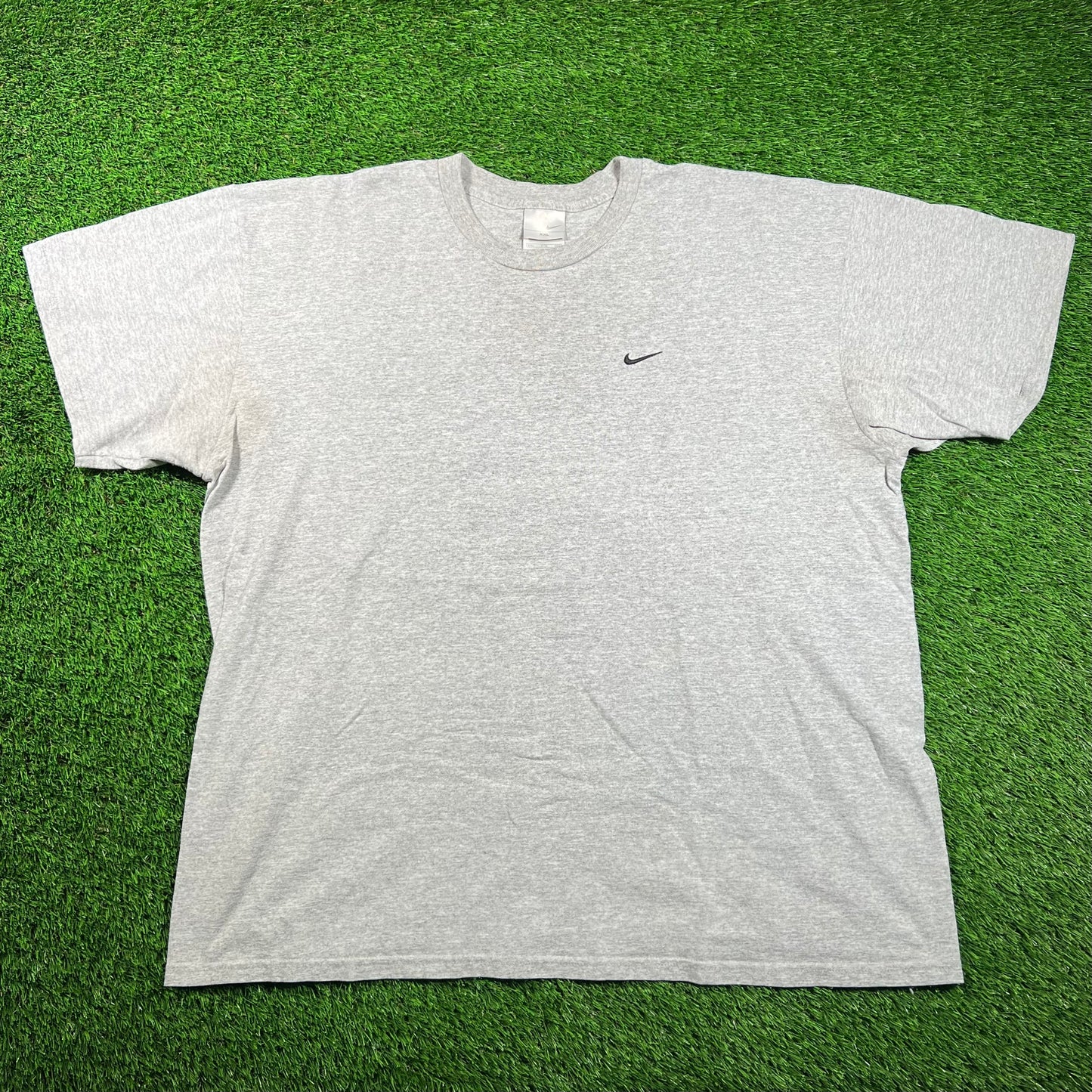 1990's Nike Grey Nike Check Pocket Logo Tee Size XXL USED v18435