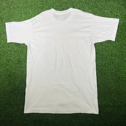 1995 White "New Dad" Art Tee Size Large USED v17278