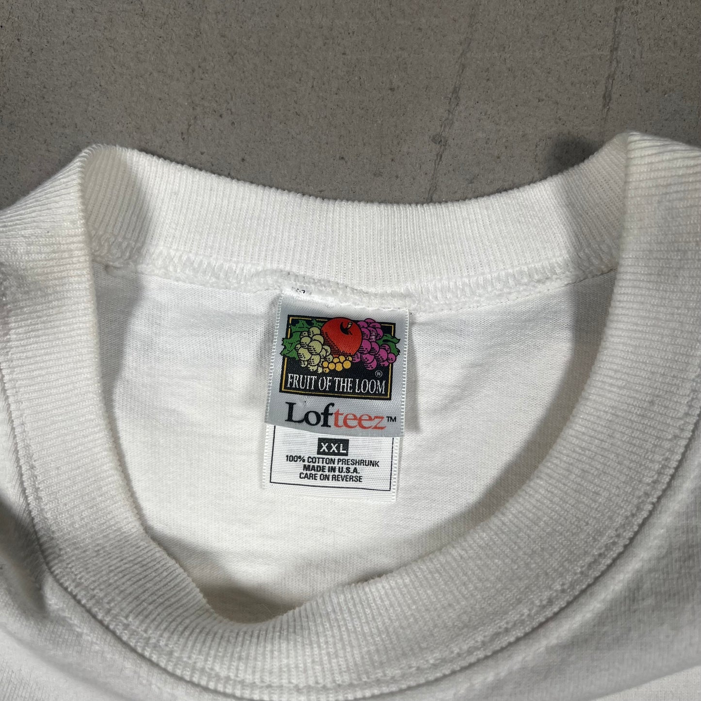 1997 Jurassic Park Lost World Crew White Tee Size XXL USED v15047
