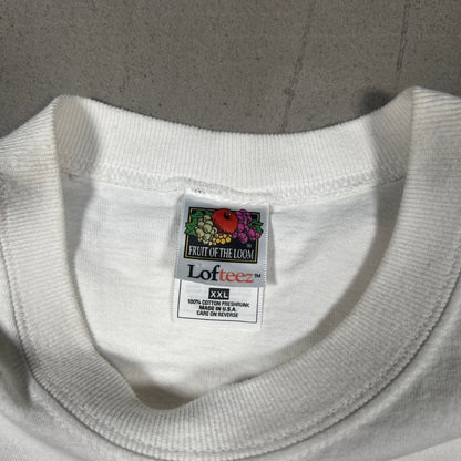 1997 Jurassic Park Lost World Crew White Tee Size XXL USED v15047