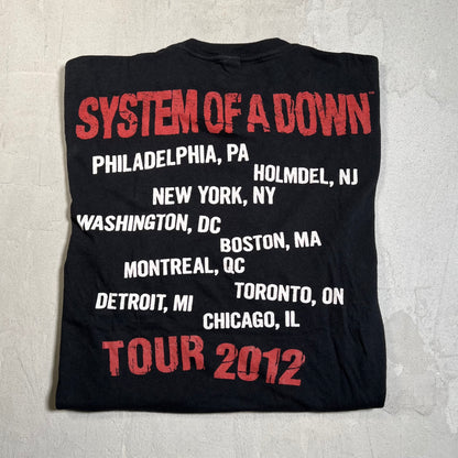 2012 System of A Down Black Tour Tee Size Medium USED v19583