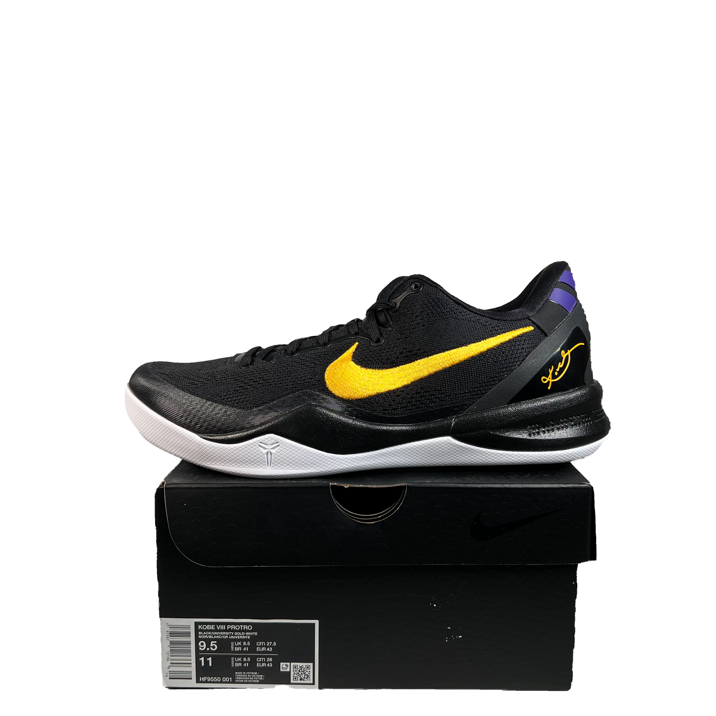 Nike Kobe 8 Lakers Away (2024) Size 9.5 USED s22293