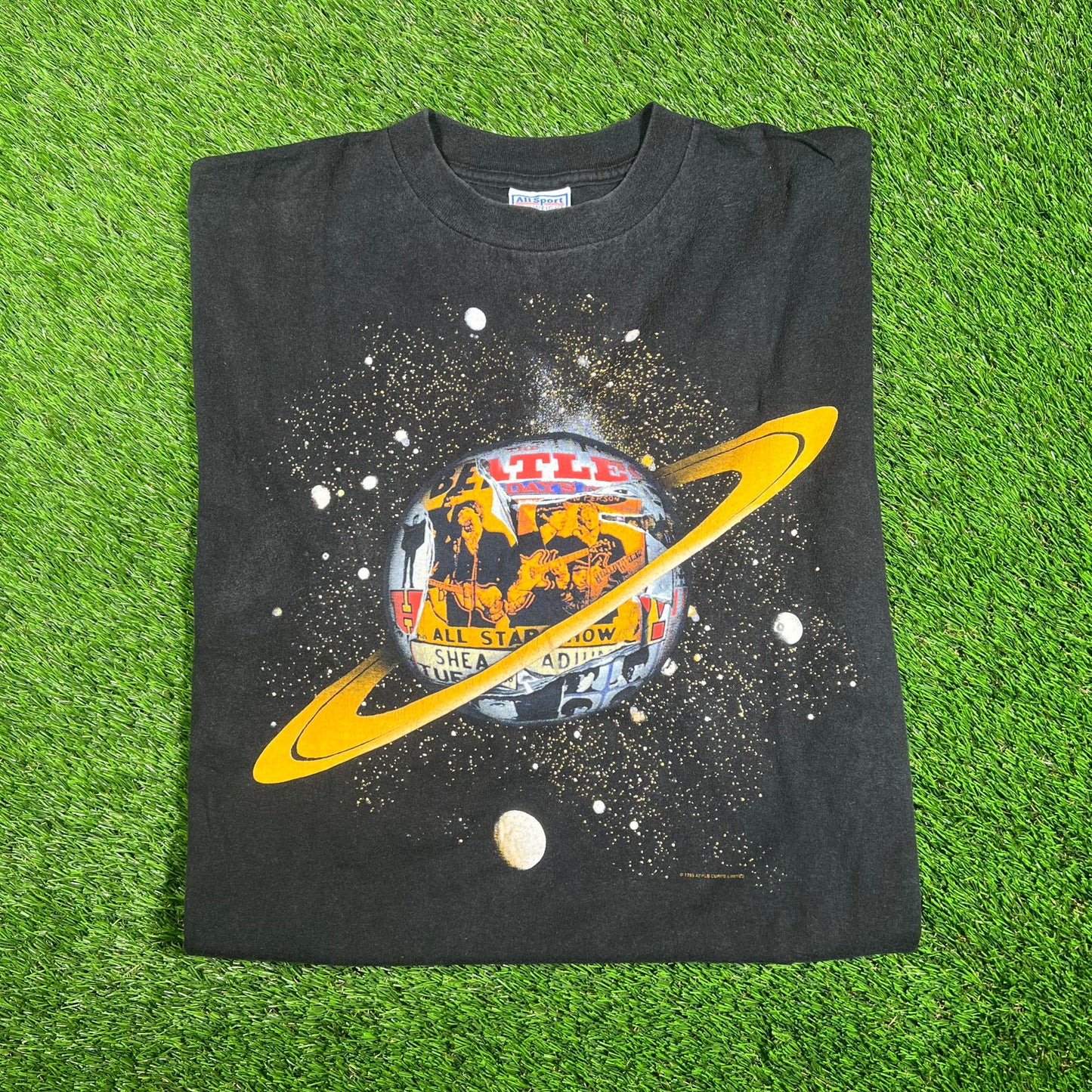 1996 Beatles Anthology 2 Black Tee Size XL USED v17665