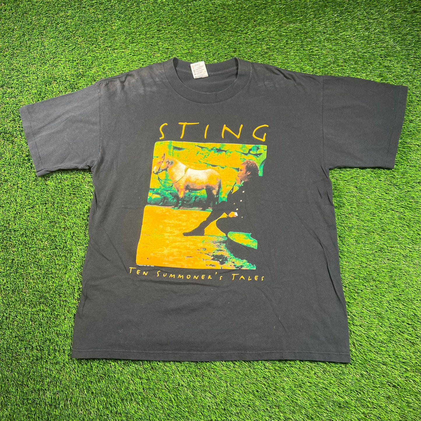 1993 Sting Ten Summoner's Tales Black Tour Tee Size XL USED v18270