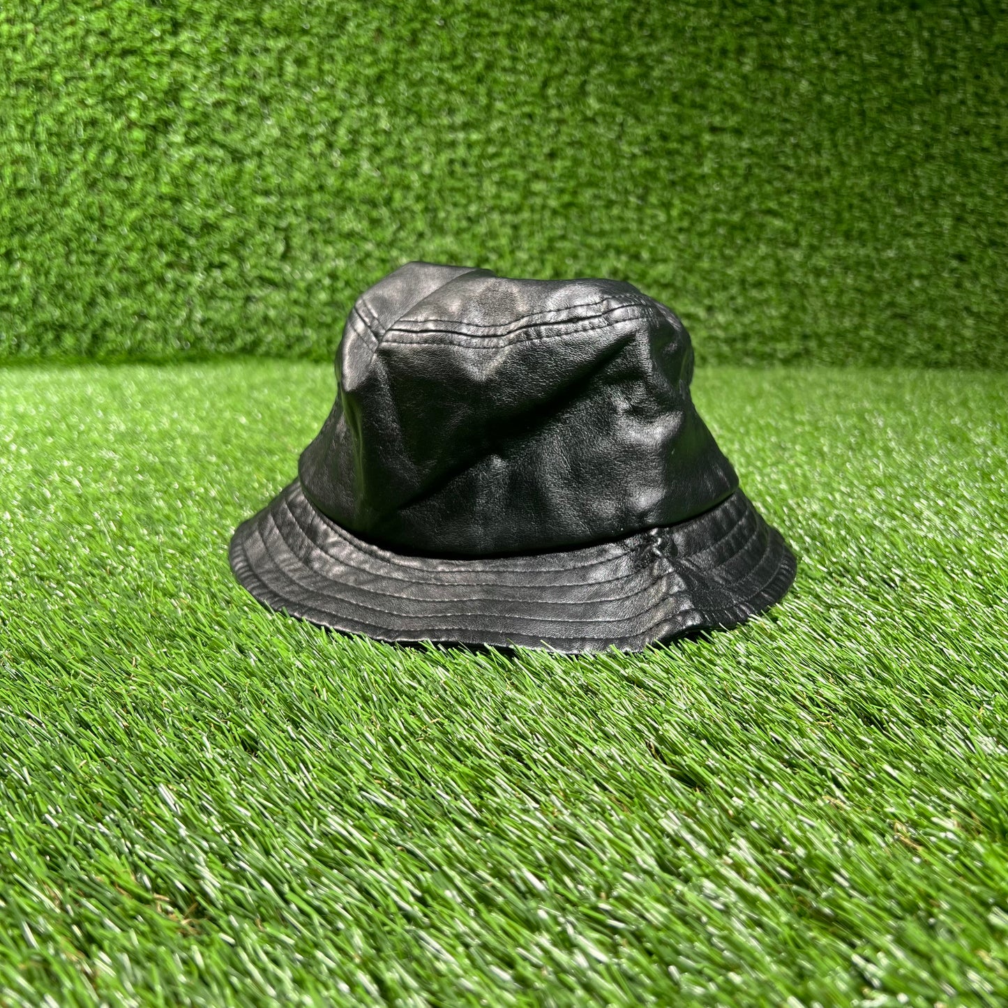 Stussy Black Leather Bucket Hat NEW x15907