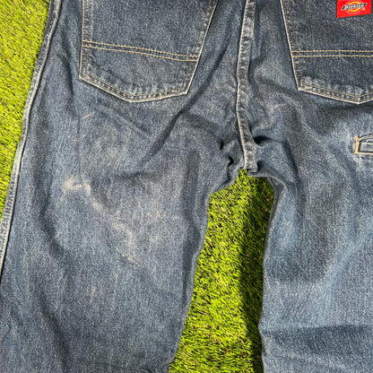 Y2K Dickies Work Wear Blue Jeans Size 34x34 USED v18075