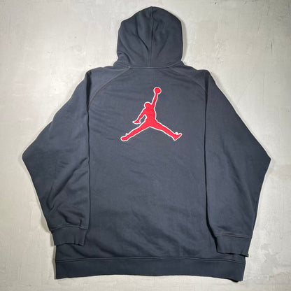 Jordan Jumpman Logo Black Zip Up Hoodie Size XXL USED v20251