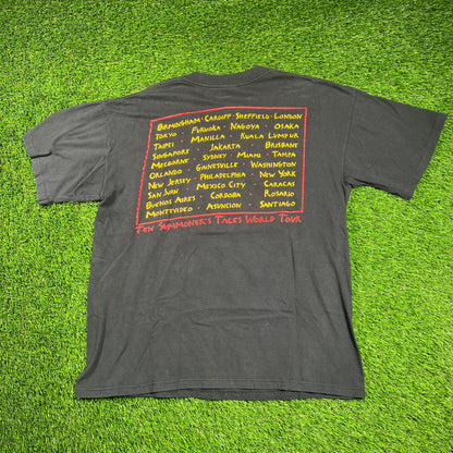 1993 Sting Ten Summoner's Tales Black Tour Tee Size XL USED v18270