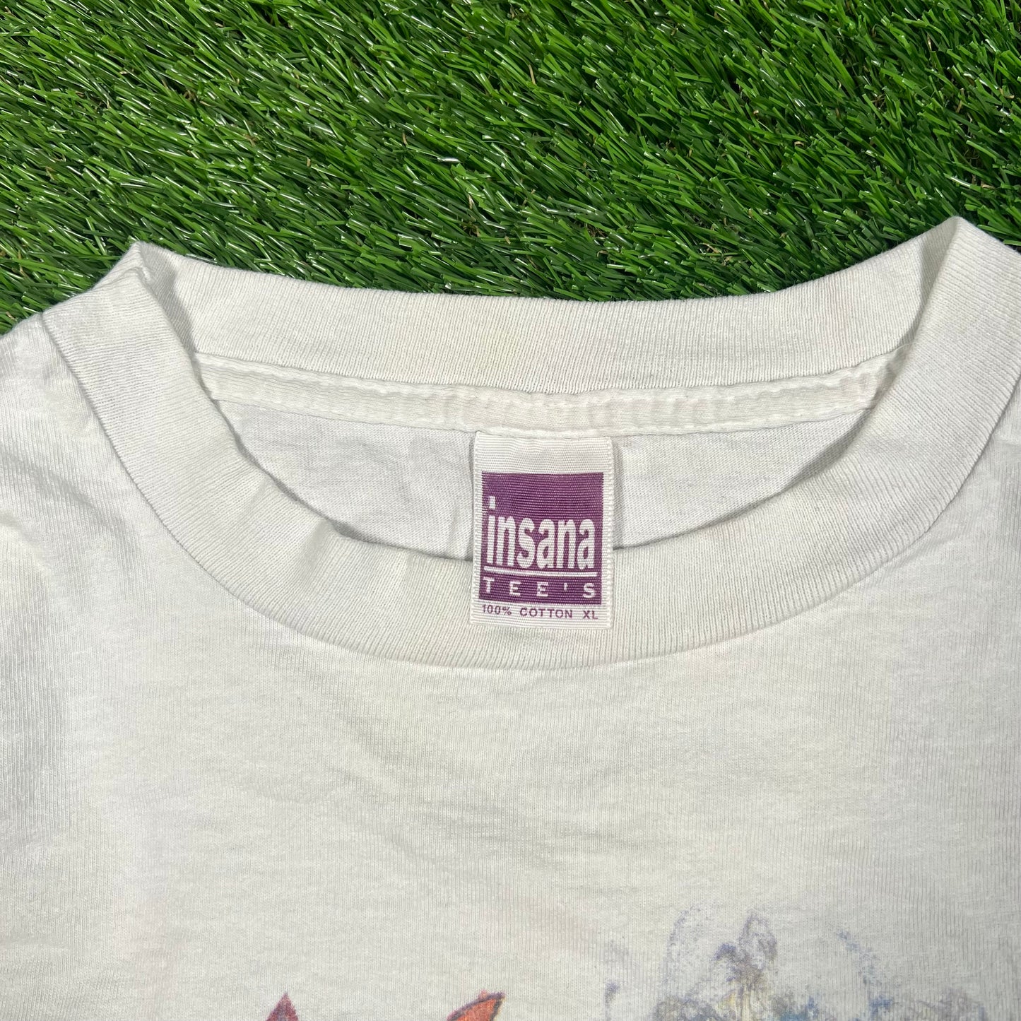 1992 Water Color Horse Hat Boots White Tee Size XL USED v17723