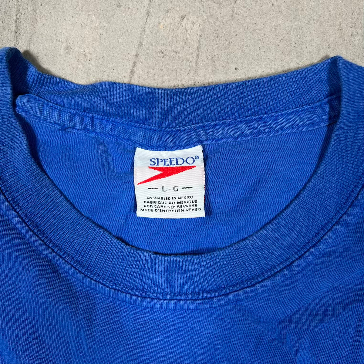 1990s Speedo Blue Tee Size Large USED v20155