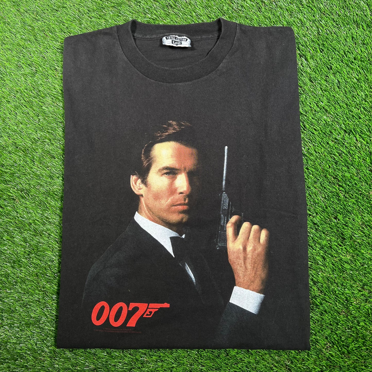 1995 James Bond 007 Golden Eye Promo Black Tee Size Large USED v18036