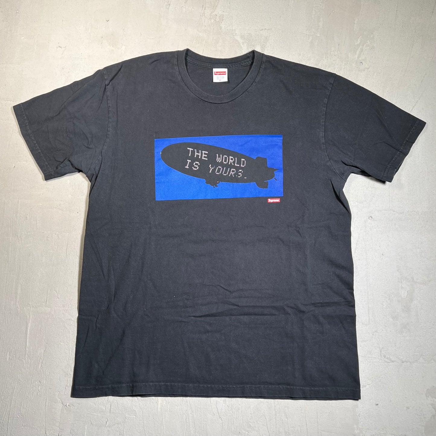 Supreme Scarface Blimp Tee Black (2017) Size XL USED x17647