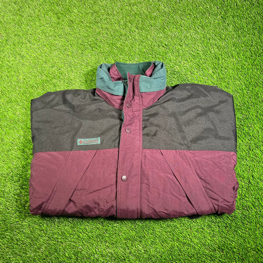 1990s Columbia Sportswear Maroon Jacket Size Large USED v17932