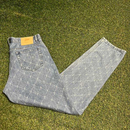 Patta Question Mark Blue Denim Jeans Size 30 USED x14160