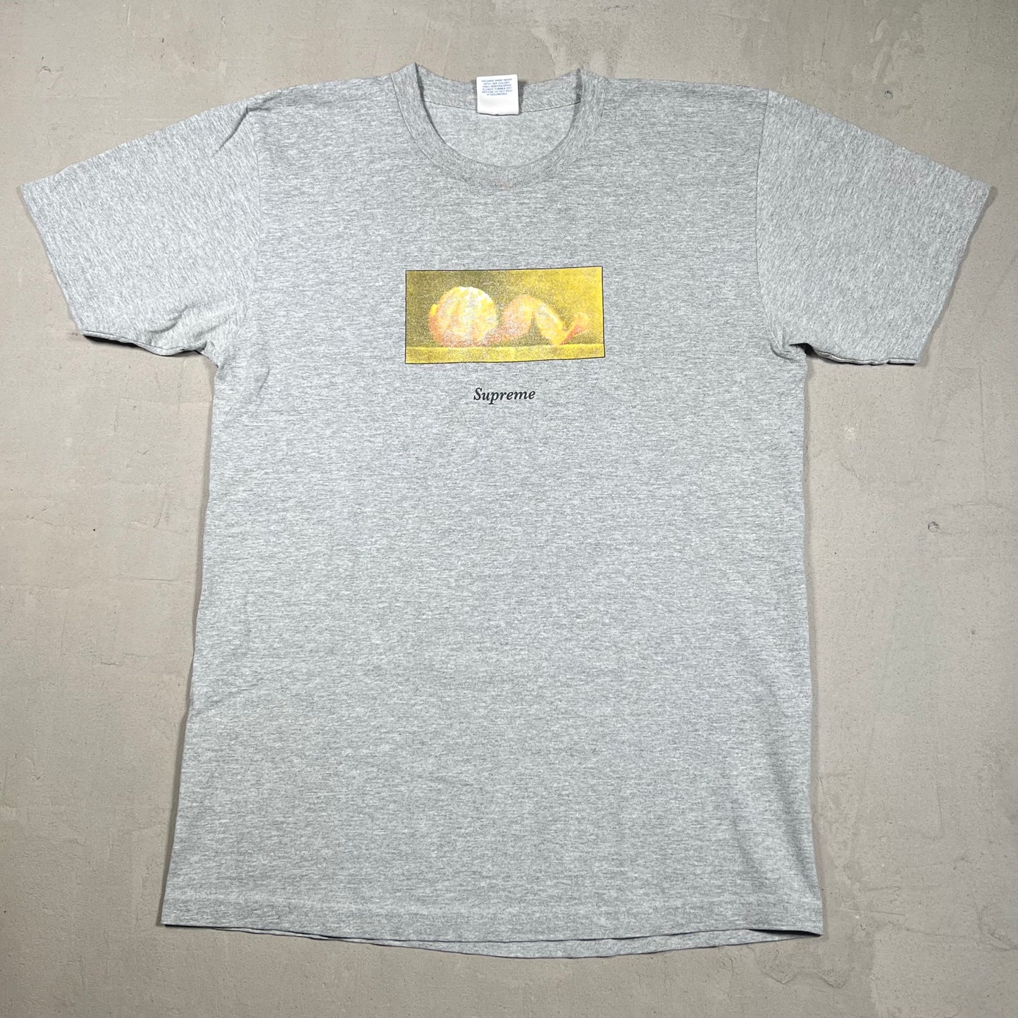 Supreme Orange Peel Grey Tee (2015) Size Medium USED x17333