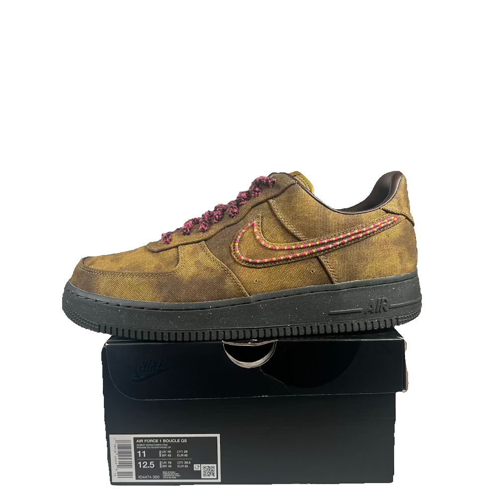 Nike Air Force 1 Low Boucle Desert Moss Fierce Pink (2025) Size 11 USED s23777