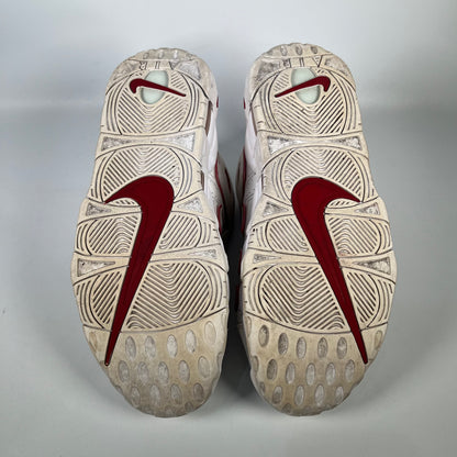 Nike Air More Uptempo White Varsity Red Outline (2021) Size 11 USED s18579