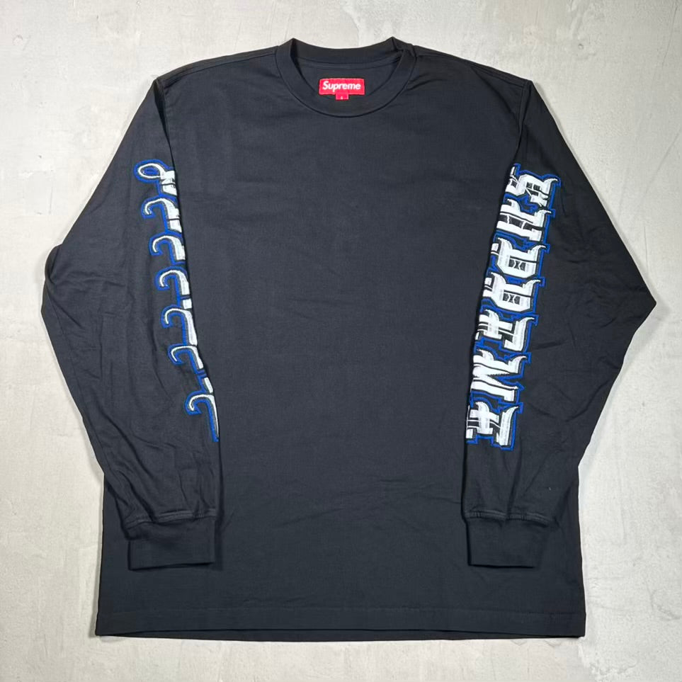 Supreme Intarsia Black Longsleeve Size Small USED x18530