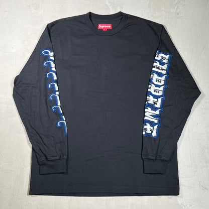 Supreme Intarsia Black Longsleeve Size Small USED x18530