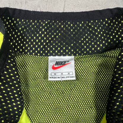 1990s Nike Neon Yellow Light Zip Up Windbreaker Size Medium USED v20346
