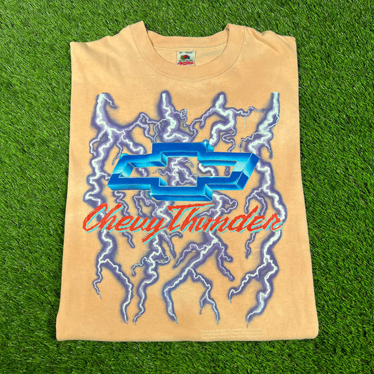 1990s Chevy Thunder Bleached Tee Size XL USED v16593