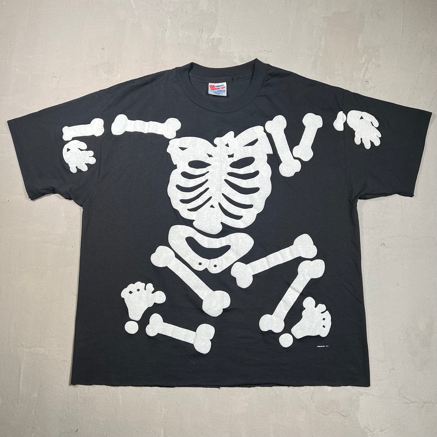 1994 Bones Body Black Tee Size XL USED v18933