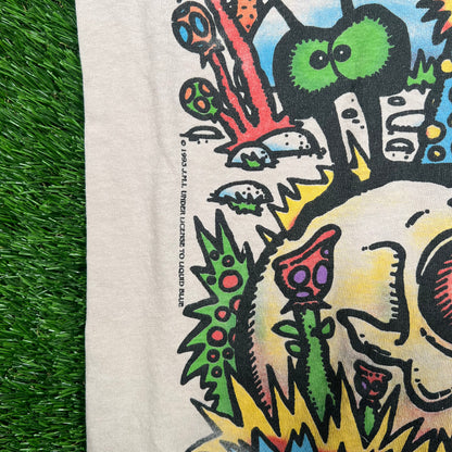 Modern Liquid Blue Monster AOP Tee Size XL USED v18715