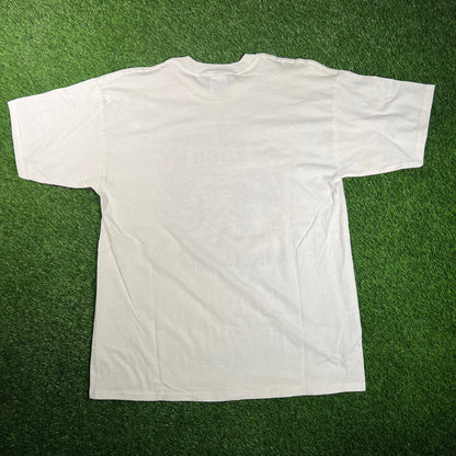 2000 Yankees Mets Subways Series White Tee Size XL USED v18122