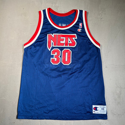 1990s New Jersey Nets Kerry Kittles Jersey Size 48 USED v19587