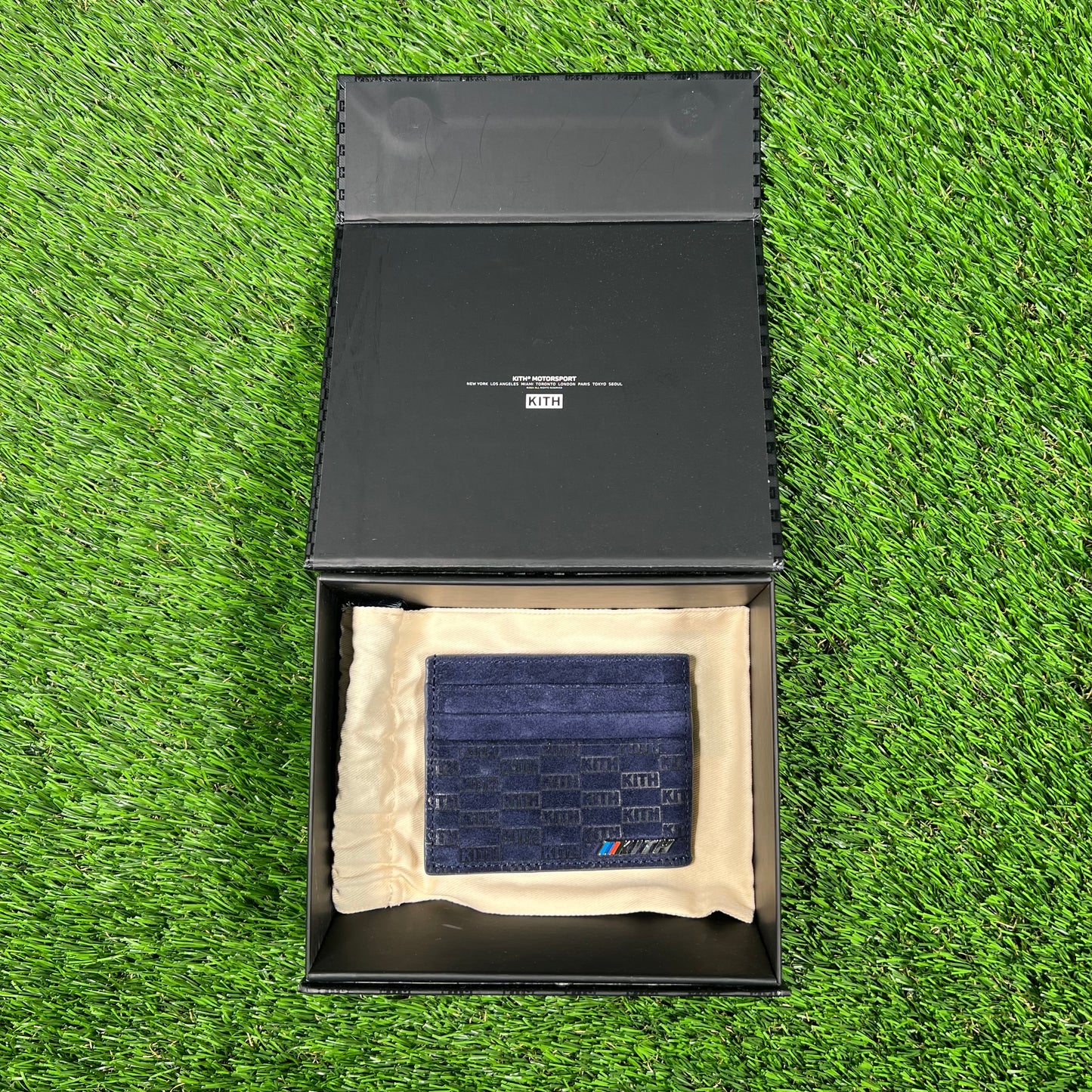 Kith x BMW Monogram Navy Card Holder NEW x14809