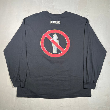 Travis Scott Diamond Supply Black Longsleeve Size XXL USED x15423