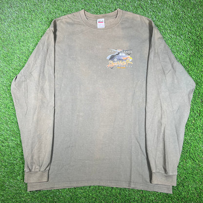 2000 Boardwalk Classic Car Show Olive Longsleeve Size XL USED v17001
