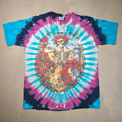 Grateful Dead 1995 30 Years Skeleton With Roses Tee Size Large USED v8592